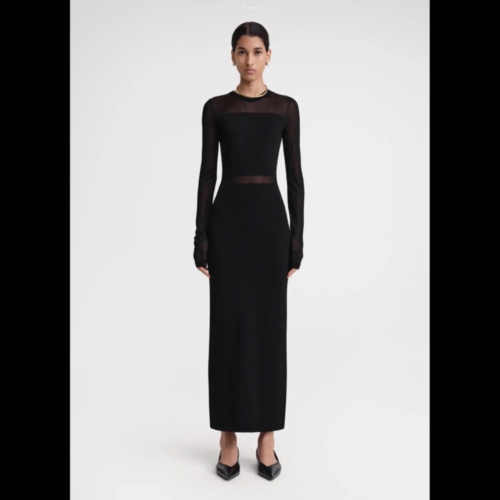 Toteme Semi-Sheer Knit Cocktail Dress